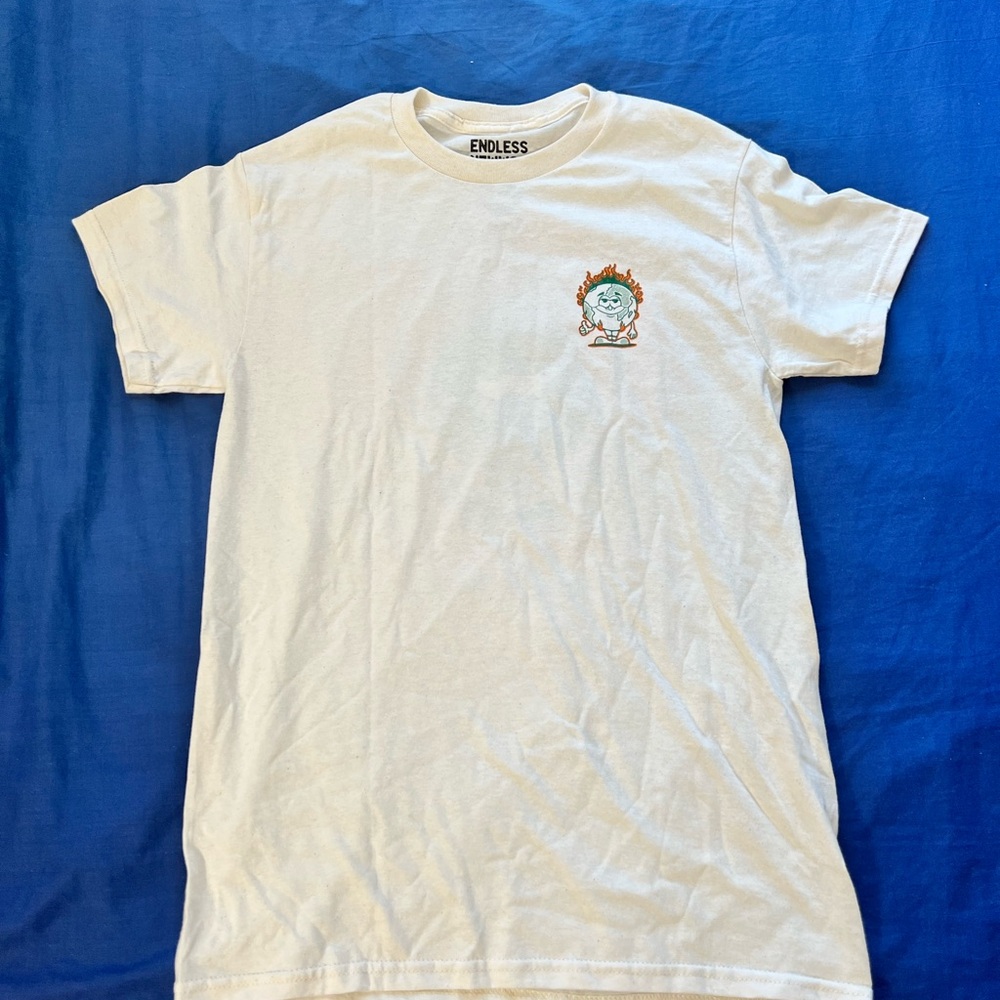 Endless Bummer “Everything’s Fine” Graphic Beige Tee Shirt